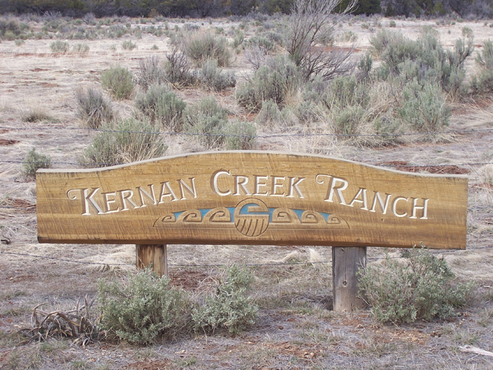 Kernan Creek Ranch Entrance Sign